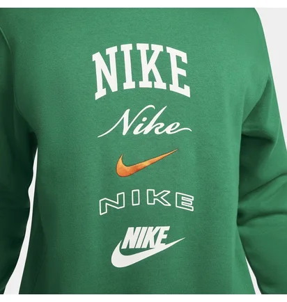 Свитшот мужской Nike Long-Sleeve Crew-Neck Sweatshirt Club Fleece Green FN2610-365