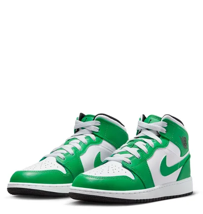 Кроссовки детские Air Jordan 1 Low Lucky Green/White DQ8423-301