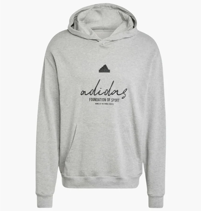 Худи мужское Adidas Brand Love Grey IX1316