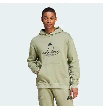 Худи мужское Adidas Brand Love French Terry Olive IW3535