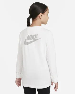 Лонгслів дитячий Nike Big Kids Long-Sleeve T-Shirt White Dm3456-100