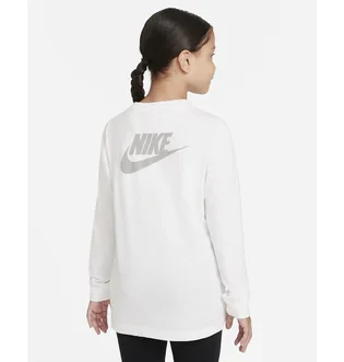 Лонгслив детский Nike Big Kids Long-Sleeve T-Shirt White Dm3456-100