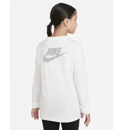 Лонгслів дитячий Nike Big Kids Long-Sleeve T-Shirt White Dm3456-100