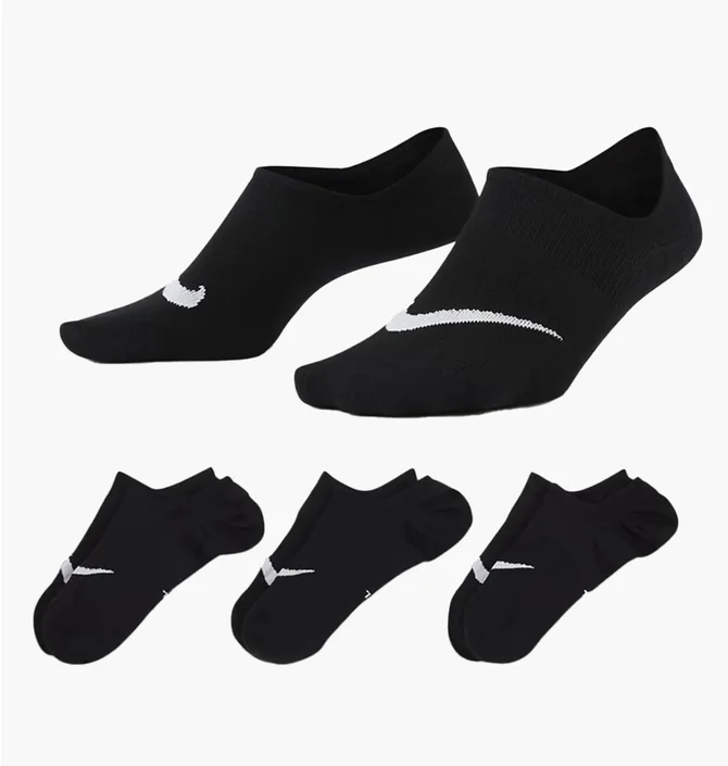 Шкарпетки жіночі Nike U Nk Everyday Plus Ltwt Footie Black (3 пари) SX5277-011