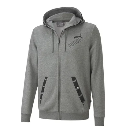 Толстовка мужская Puma Amplified Fz Hoodie Grey 583523-03