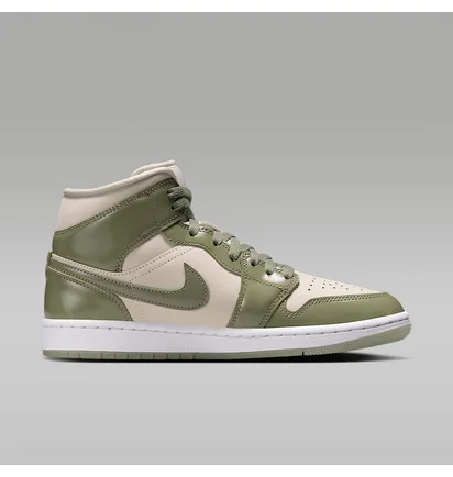 Кроссовки женские Air jordan 1 Mid Olive/Beige HF4079-003