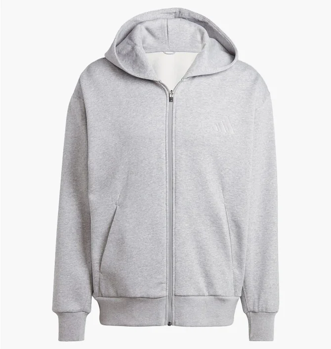 Толстовка чоловіча Adidas All Szn Fleece Full Zip Hoodie Grey IY4159
