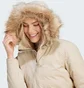 Парка женская Adidas Hooded Fur Beige HZ5734