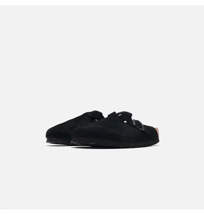 Сандали женские Birkenstock Wmns Boston Soft Footbed Suede Black 660473