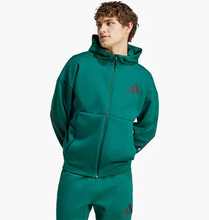 Толстовка чоловіча Adidas Z.N.E. Full-Zip Hooded Track Jacket Green JF6539
