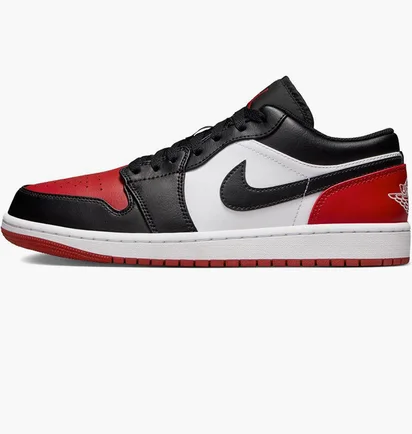 Кроссовки мужские Air Jordan 1 Low Black/Red 553558-161