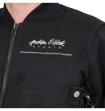 Бомбер чоловічий Medicom Adam Et Rope X Jackson Pollock Studio Splash Jacket Black GML-MA-1-JACKET