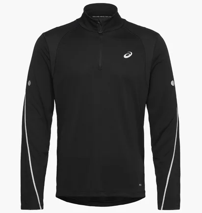 Лонгслив мужской Asics Road Lite-Show 1/2 Zip Black 2011D094-001