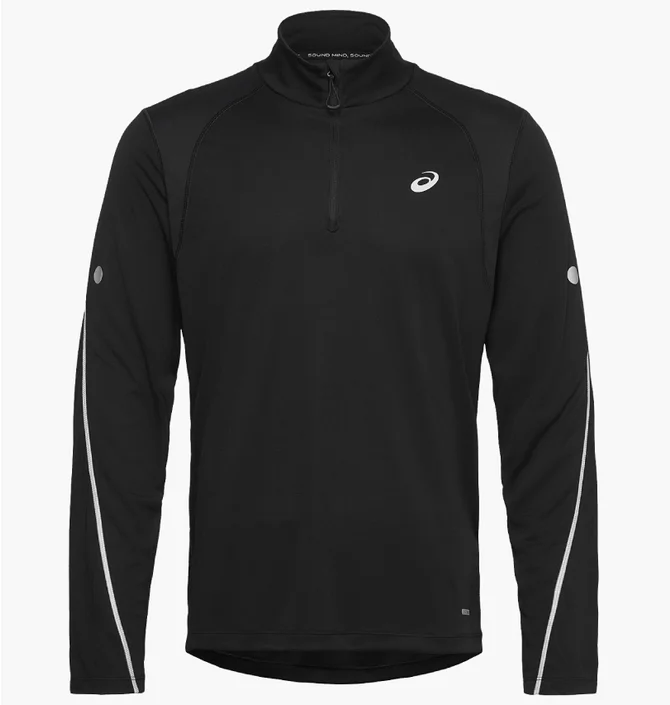 Лонгслив мужской Asics Road Lite-Show 1/2 Zip Black 2011D094-001
