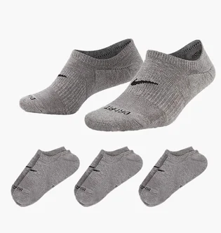 Носки унисекс Nike Everyday Plus Cush Footie Grey (3 пары) DH5463-902
