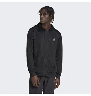 Кофта мужская Adidas Train Essentials Seasonal Training Full-Zip Jacket Black Ib8137