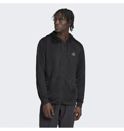 Кофта мужская Adidas Train Essentials Seasonal Training Full-Zip Jacket Black Ib8137