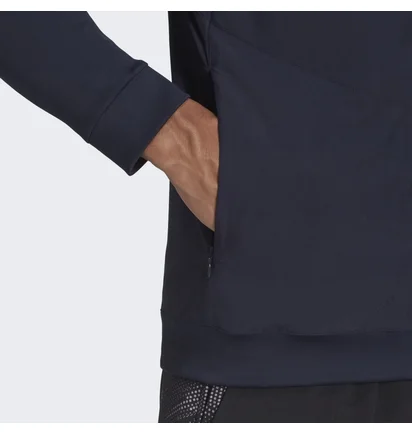 Худи мужское Adidas Training Full-Zip Hoodie Blue Hc4252