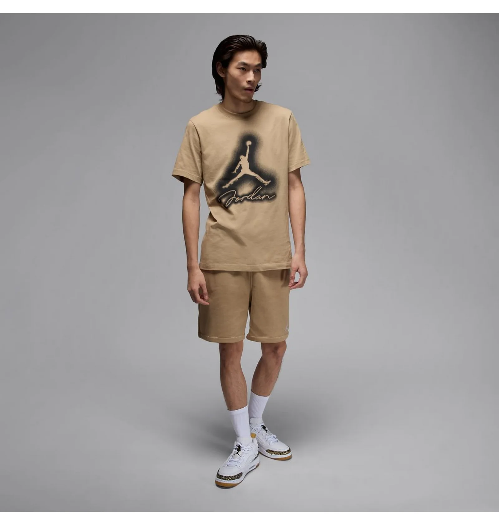 ᐉ Футболка мужская Air Jordan Flt Mvp Jm Hbr Ss Crew Beige HJ2330