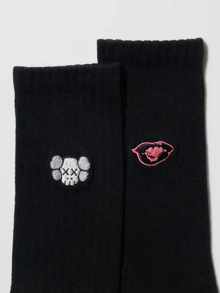 Носки мужские Uniqlo Kaws + Warhol Ut Black (1 пара) E476519-09