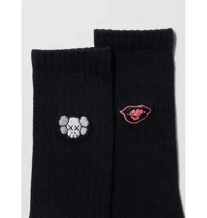 Носки мужские Uniqlo Kaws + Warhol Ut Black (1 пара) E476519-09