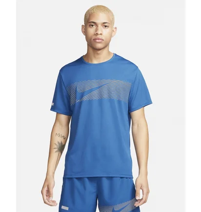 Футболка мужская Nike Miler Flash Dri-Fit Uv Short-Sleeve Running Top Blue FN3051-476