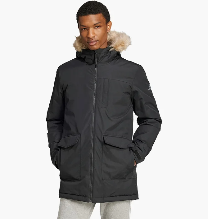 Парка мужская Adidas Paveric Fur Parka Black IX8888