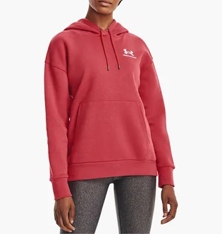 Худі жіноче Under Armour Hooded Sweatshirt Essential Fleece Hoodie-Red 1373033-638