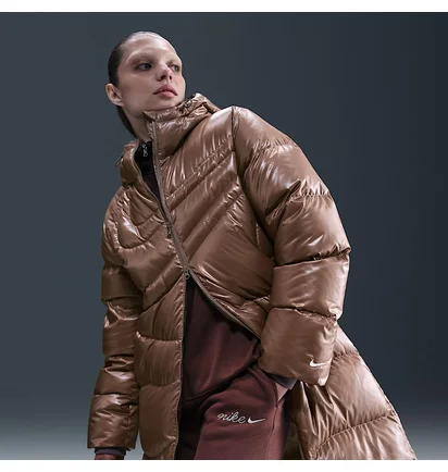Пуховик жіночий Nike Nsw Tf Dwn Swsh Parka Brown HV2751-214