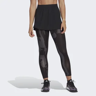 Штани жіночі Adidas Tennis New York 2-In-1 7/8 Tights Brown Ht3403