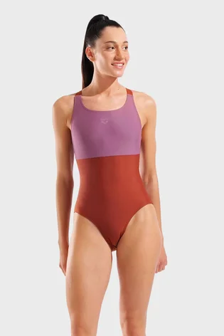 Купальник жіночий Arena Solid Racer Back Red/Violet 011414-409