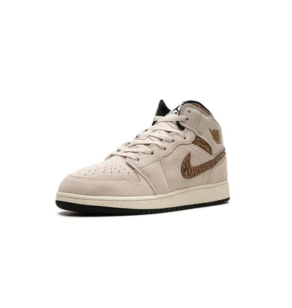Кроссовки детские Air Jordan 1 Mid Se Brown Elephant Beige DZ5369-102