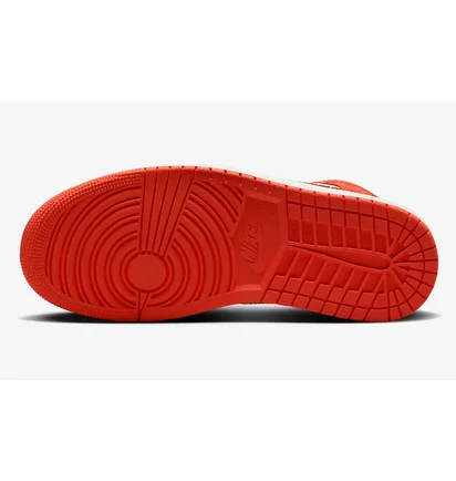 Кроссовки женские Air Jordan 1 Mid Orange/White BQ6472-108