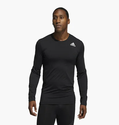 Лонгслів чоловічий Adidas Techfit Compression Long Sleeve Black GM5038