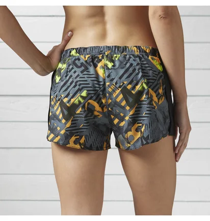 Шорты женские Reebok One Series Running Printed Board Short Black S97544