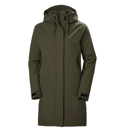 Парка женская Helly Hansen Mono Material Ins Rain Coat Green 53652-431