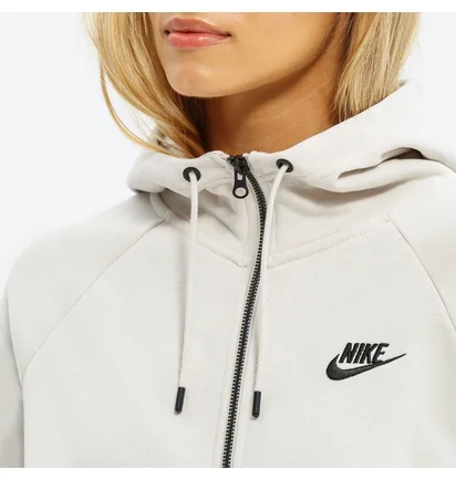Толстовка женская Nike Essntl Flc Fz Hoodie White Dx2317-104