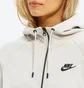 Толстовка женская Nike Essntl Flc Fz Hoodie White Dx2317-104