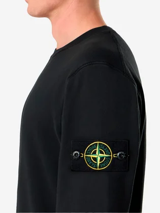 Світшот чоловічий Stone Island Organic Cotton Plaster Black L1S156100060-S0051
