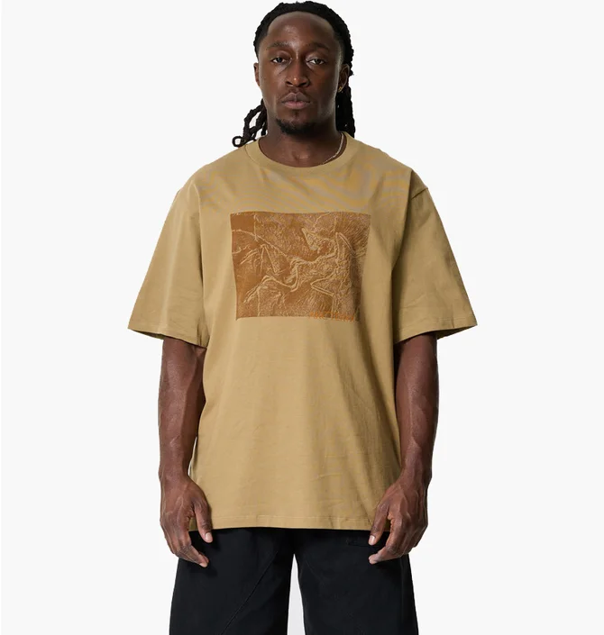 Футболка чоловіча Arc'teryx Kragg Lithographica Beige X000009926-CANVAS