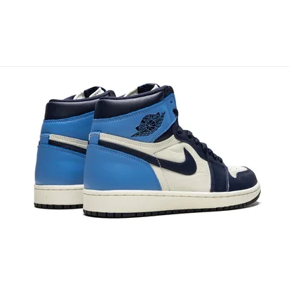 Кроссовки мужские Air Jordan 1 Retro High Og Blue/Beige 555088-140