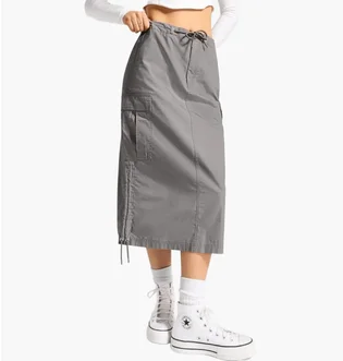 Юбка женская Converse Long Woven Cargo Skirt Grey 10026794-055