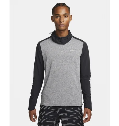 Кофта чоловіча Nike Therma-Fit Run Grey/Black Dq6522-010