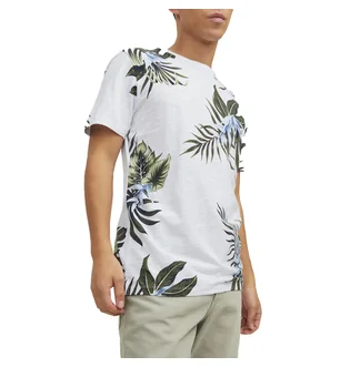Футболка мужская Jack & Jones Jprblatropic Aop Ss Crew Sn White/Multi 12203764-WHITE