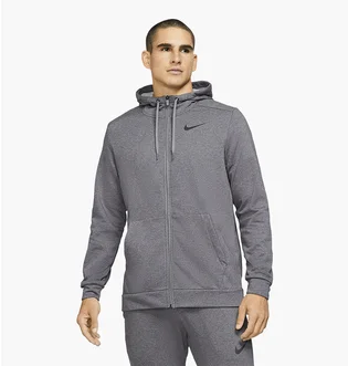 Толстовка мужская Nike Dry Men's Dri-FIT Hooded Fitness Full-Zip Grey CZ6376-071