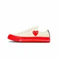 Кеды унисекс Comme des Garcons Play X Chuck 70 Low Shoes Egret/Red Beige A01796C
