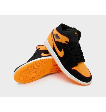 Кросівки чоловічі Air Jordan Air 1 Mid Black/Orange FJ4923-008