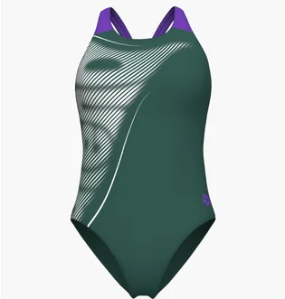 Купальник женский Arena Bright Glare Swimsuit V Back Green 008930-690