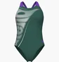 Купальник женский Arena Bright Glare Swimsuit V Back Green 008930-690