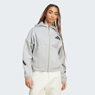 Толстовка жіноча Adidas Z.N.E. Full-Zip Hoodie Grey JD9593